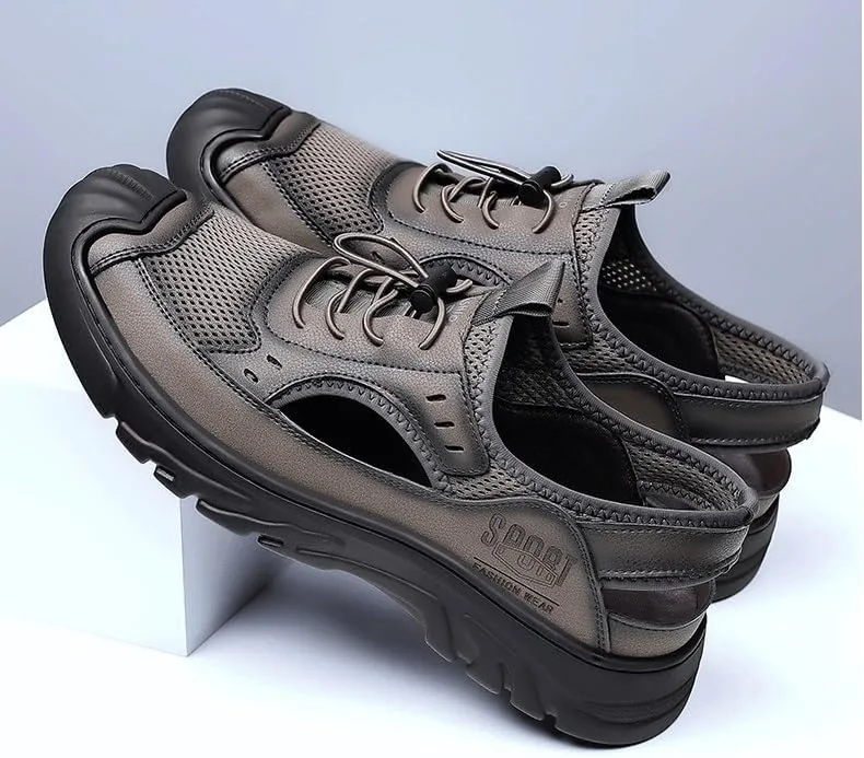 Men's Cutout Mesh Handmade Flat Casual Loafers Lightweight Slip on Comfortable Breathable Lightweight Non Slip