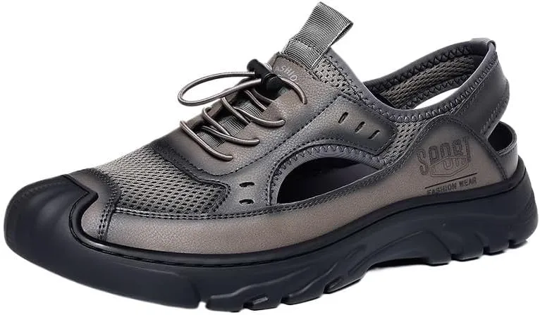 Men's Cutout Mesh Handmade Flat Casual Loafers Lightweight Slip on Comfortable Breathable Lightweight Non Slip