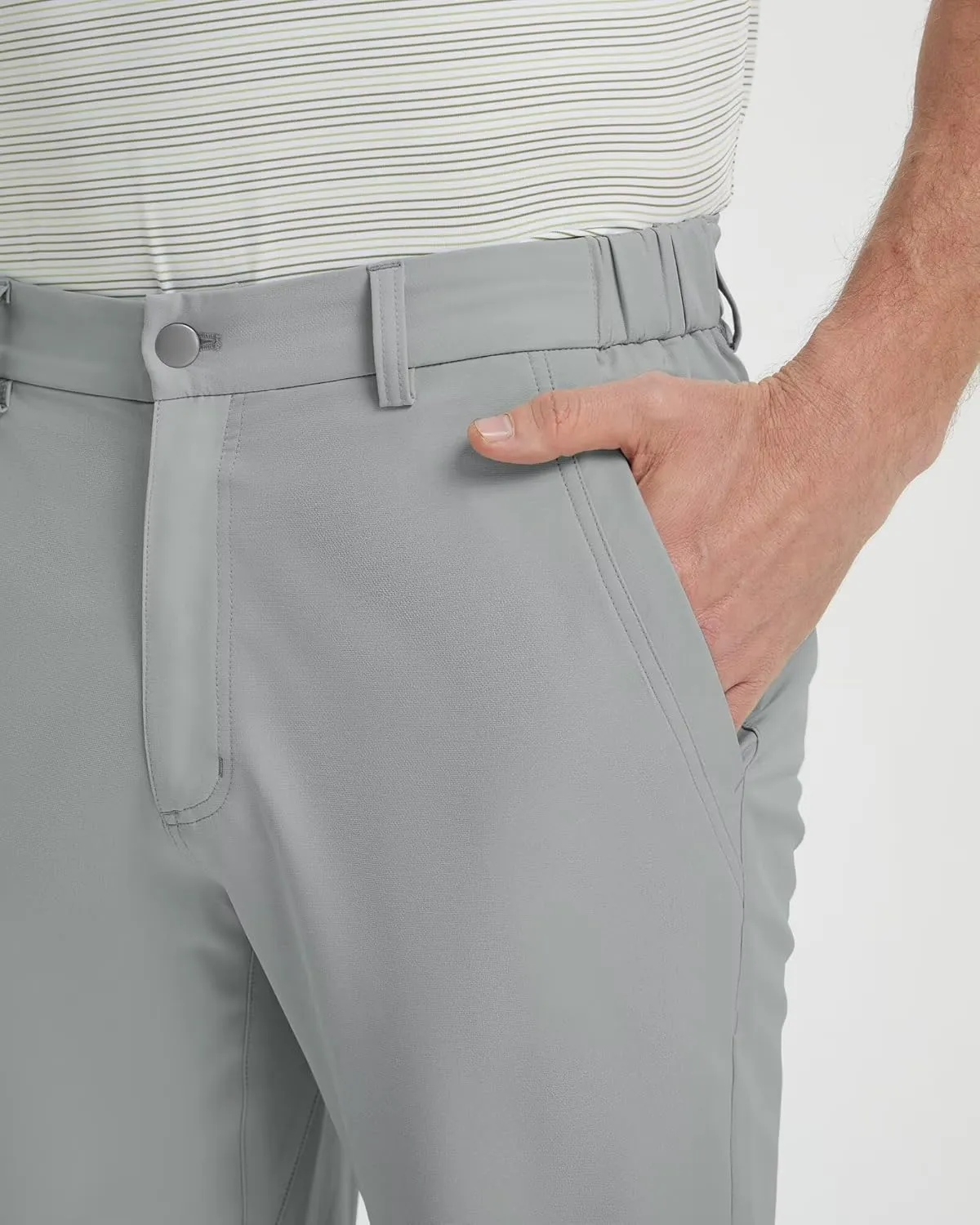 Mens Golf Pants Stretch 30"/32"/34" Water-Resistant Lightweight Stretch Casual Flat Front Dress Pants with 5 Pockets