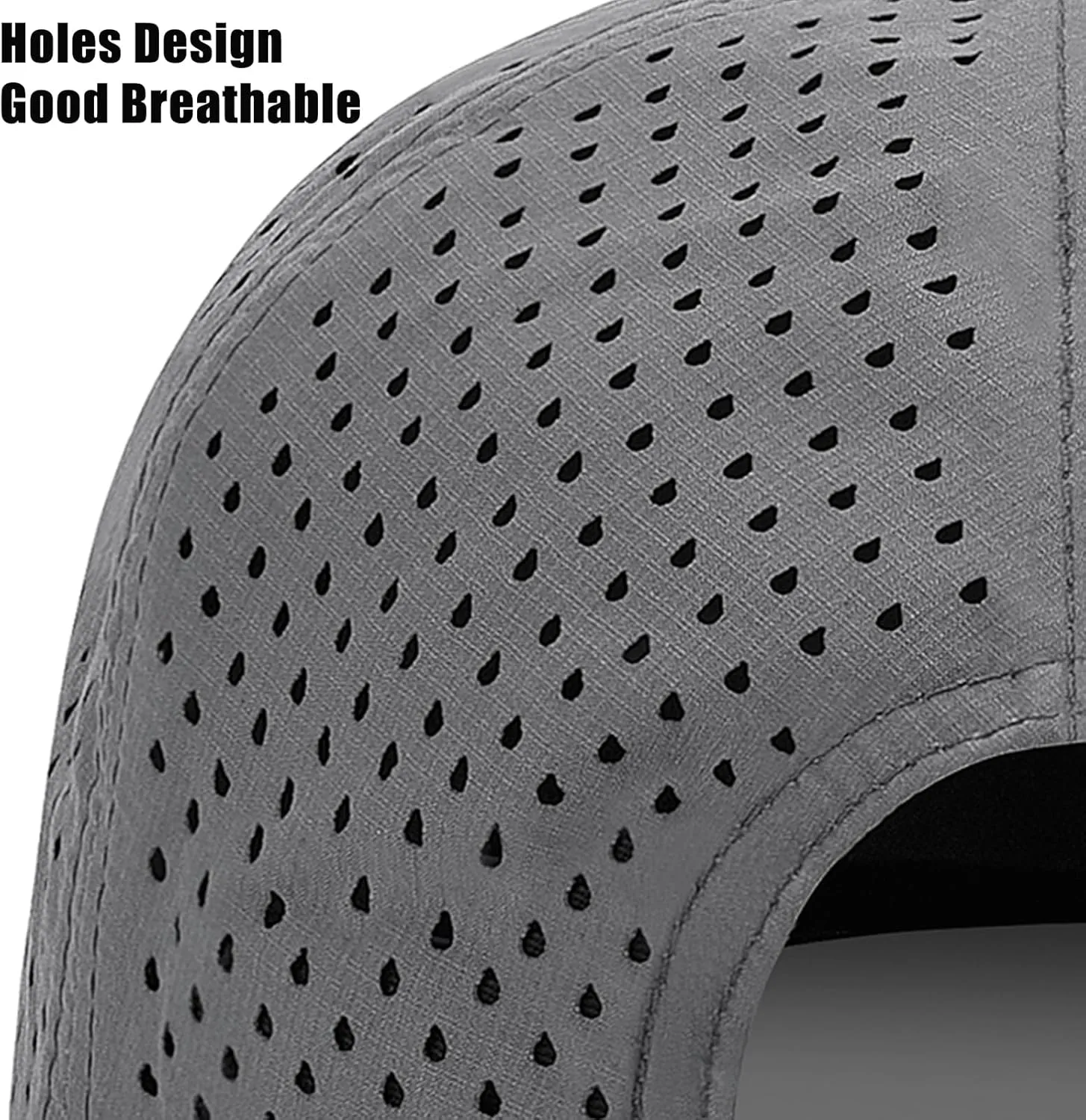 Mens Golf Trucker Hat Outdoor Lightweight Snapback Closure Flat Brim Laser Cut Baseball Cap for Women