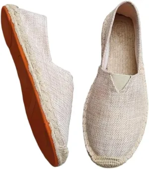 Men's Linen Sole Loafers, Casual Shoes, Comfortable Walking Shoes