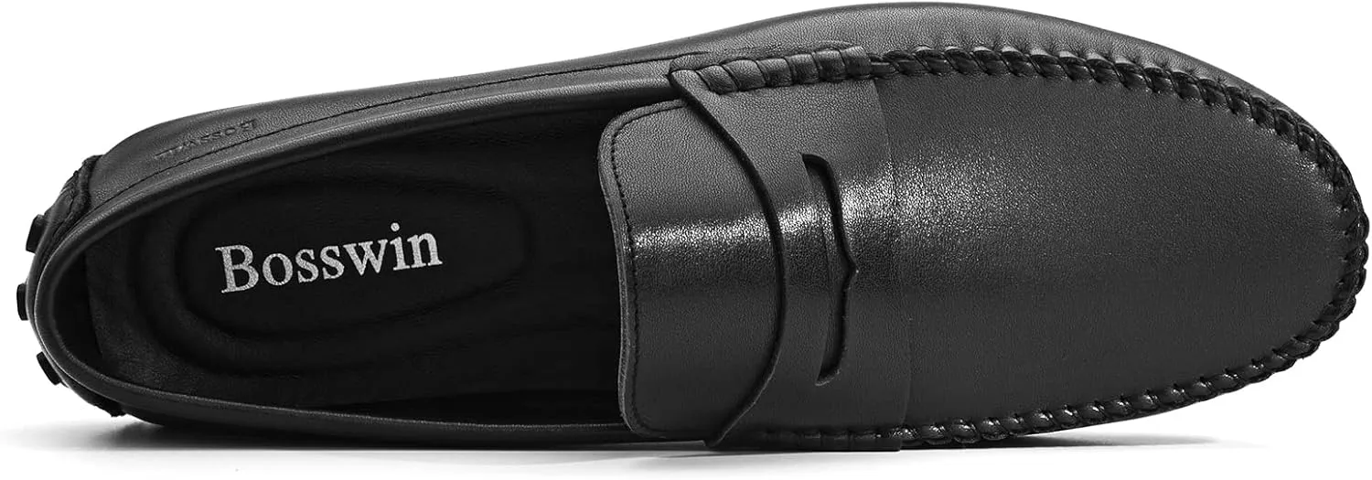 Men's Loafer Premium Genuine Leather Shoes Casual Slip on Shoes Breathable Driving Shoes