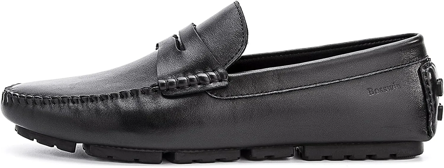 Men's Loafer Premium Genuine Leather Shoes Casual Slip on Shoes Breathable Driving Shoes