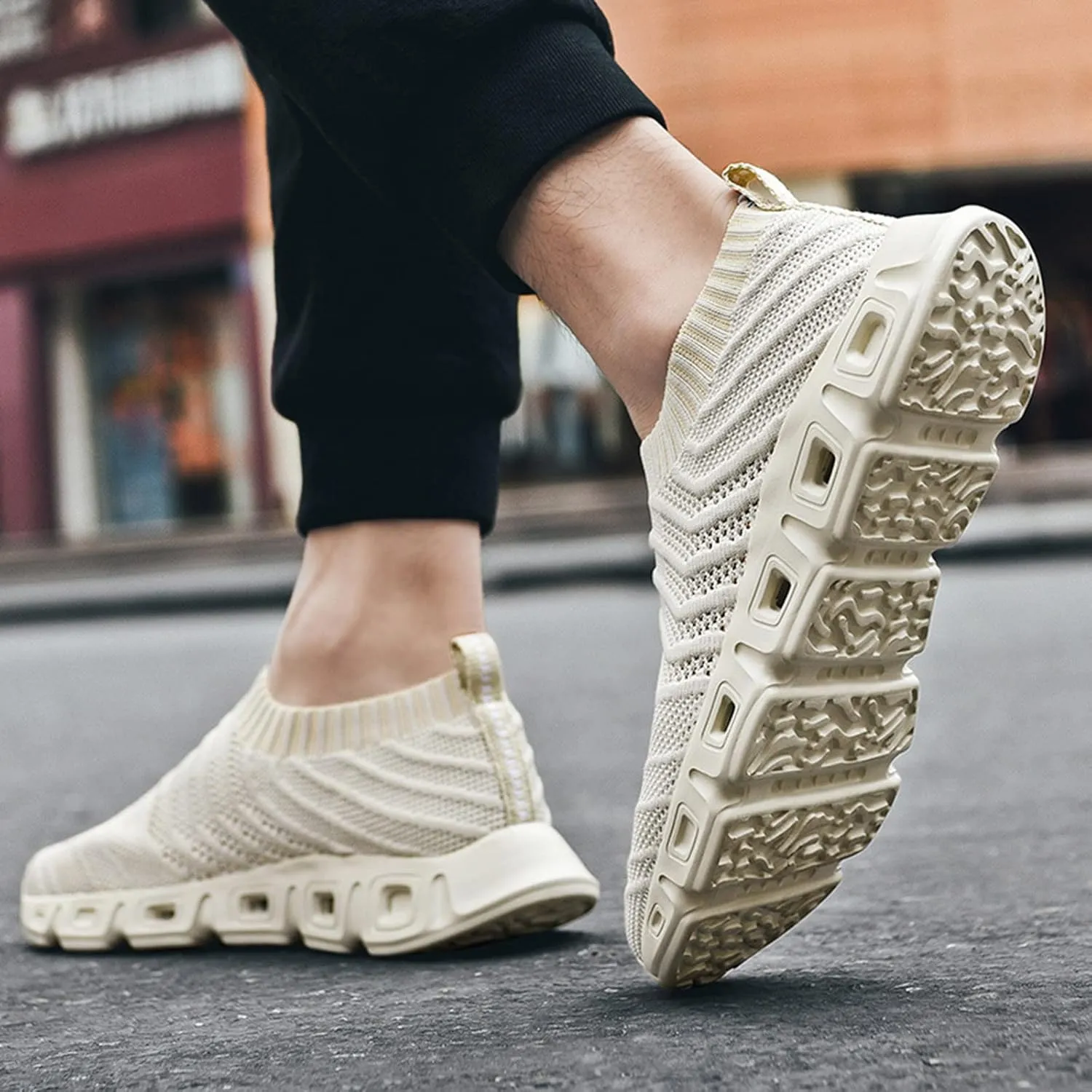 Mens Loafers & Slip-Ons Men Sports Shoes Spring and Summer Fashionable New Pattern Breathable Mesh Comfortable