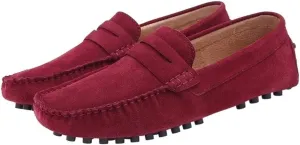 Men's Loafers Shoes Driving Penny Loafers Simple Solid Colors Suede Vamp Flat Heel Comfortable Flexible Slip Resistant Anti-Slip Prom Classic Slip-on