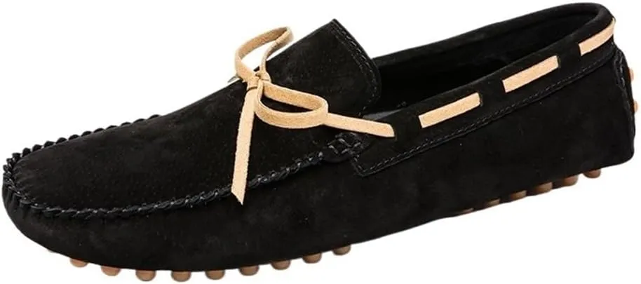 Men's Loafers Suede Vamp Moccasins Boat Shoes Anti-Slip Comfortable Resistant Flat Heel Flexible Prom Slip On