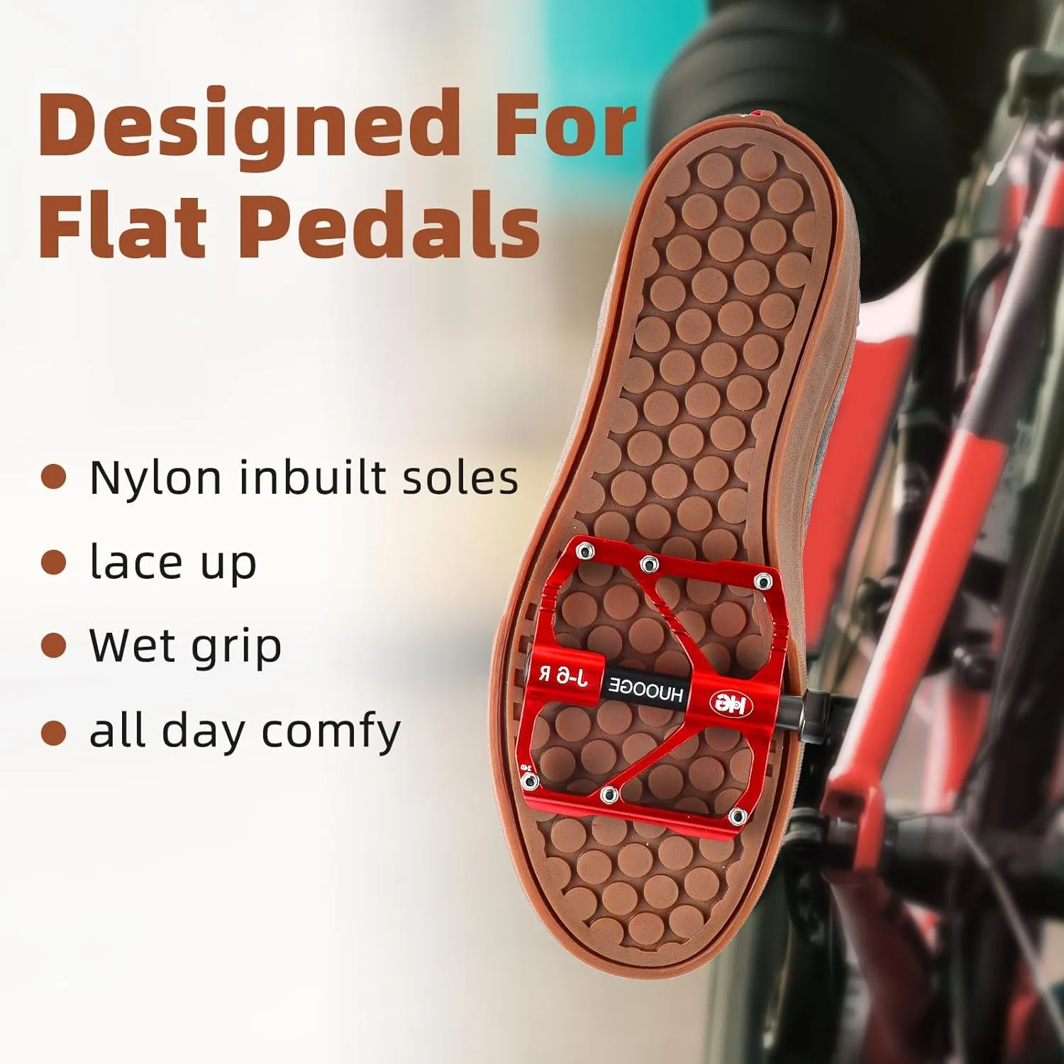 Mens MTB Mountain Bike Cycling Shoes for Flat Pedals,Suitable for Free Riding Mountain Biking D/H Enduro Cross Trail Commuter BMX,Black