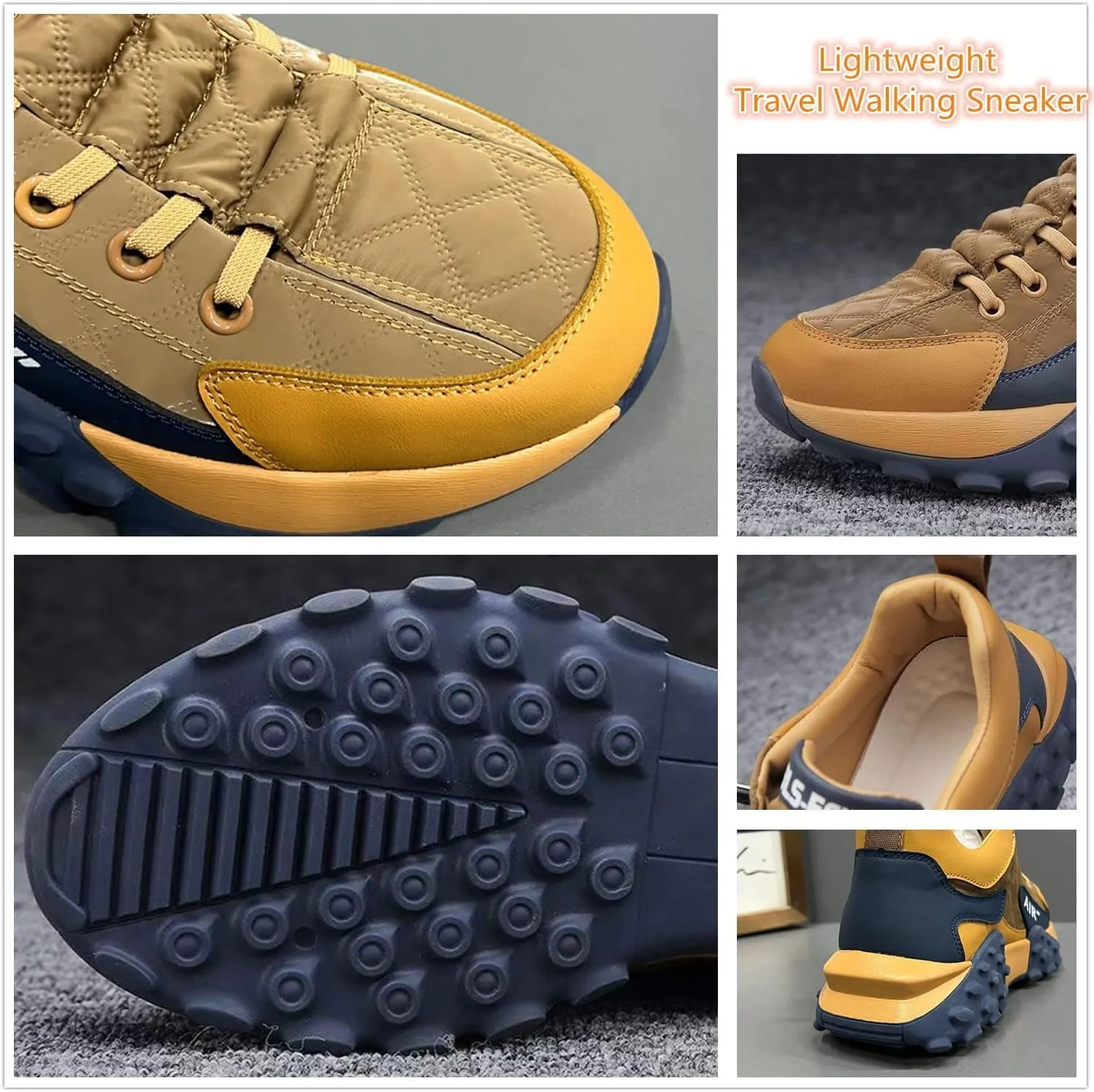 Men's Orthopedic Comfort Sneaker 2024, Casual Slip on Trainers Air Cushion Non Slip Sport Basketball Shoes