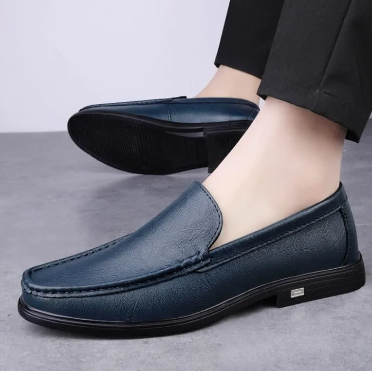 Men's Patent Leather Slip-On Loafers Shoes Men Business Wedding Dress Shoes