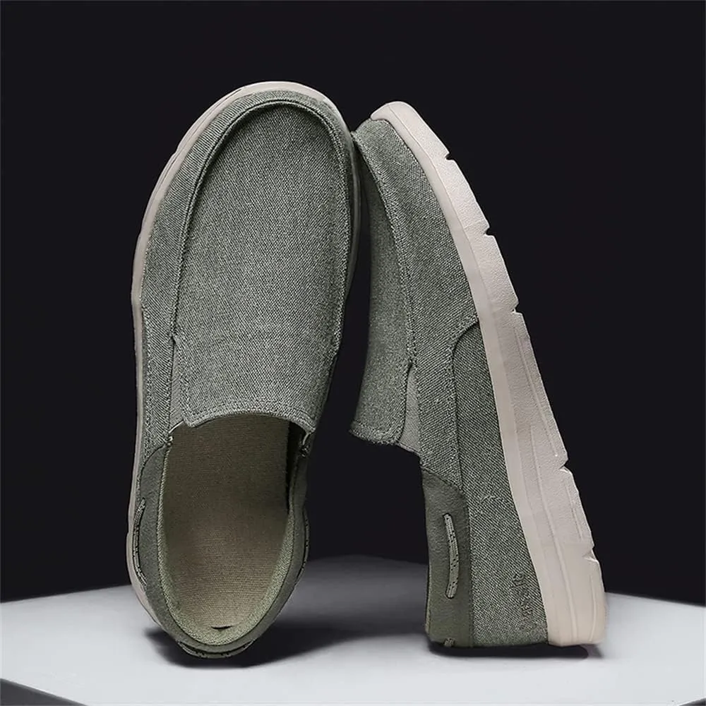 Mens Slip On Canvas Casual Loafer Lightweight Walking Shoes Cloth Shoes