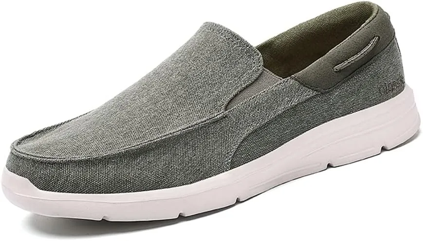 Mens Slip On Canvas Casual Loafer Lightweight Walking Shoes Cloth Shoes