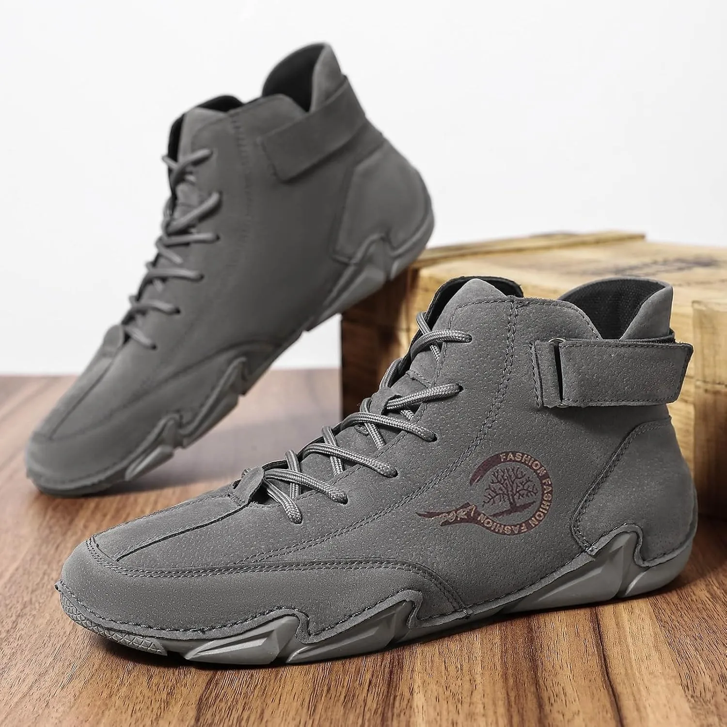 Men's Sneakers Winter Pull On Outwear Fashionable Classic Short Boots PU Breathable Cool Boots