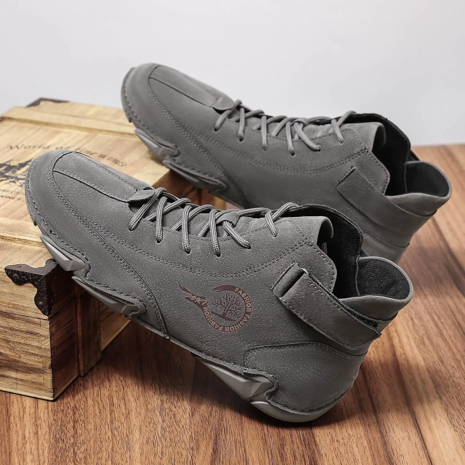 Men's Sneakers Winter Pull On Outwear Fashionable Classic Short Boots PU Breathable Cool Boots