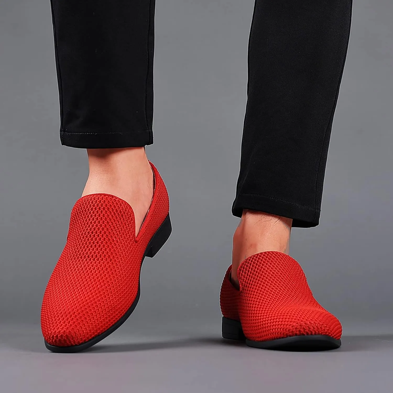 Mens Tuxedo Dress Loafers Slip On Formal Wedding Shoes