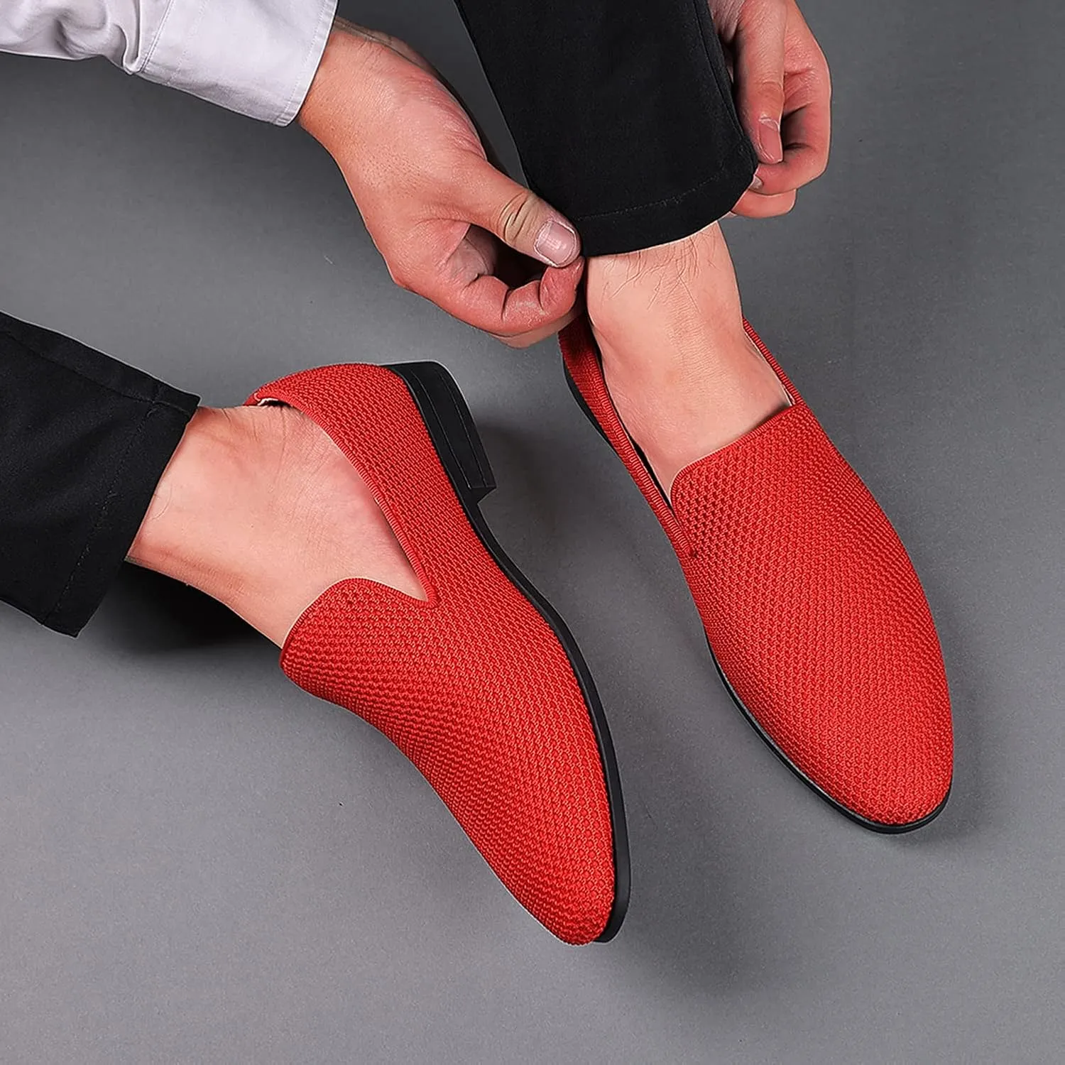 Mens Tuxedo Dress Loafers Slip On Formal Wedding Shoes