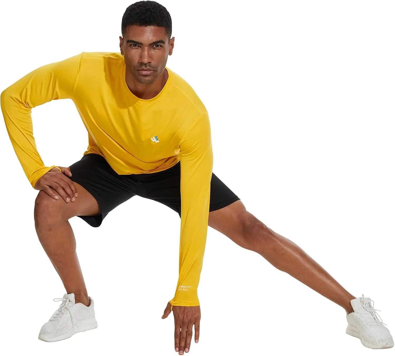 Men’s UPF 50  Lightweight Long Sleeve Casual T-Shirt Quick Dry UV Sun Protection for Outdoor Beach Hiking Fishing Exercise