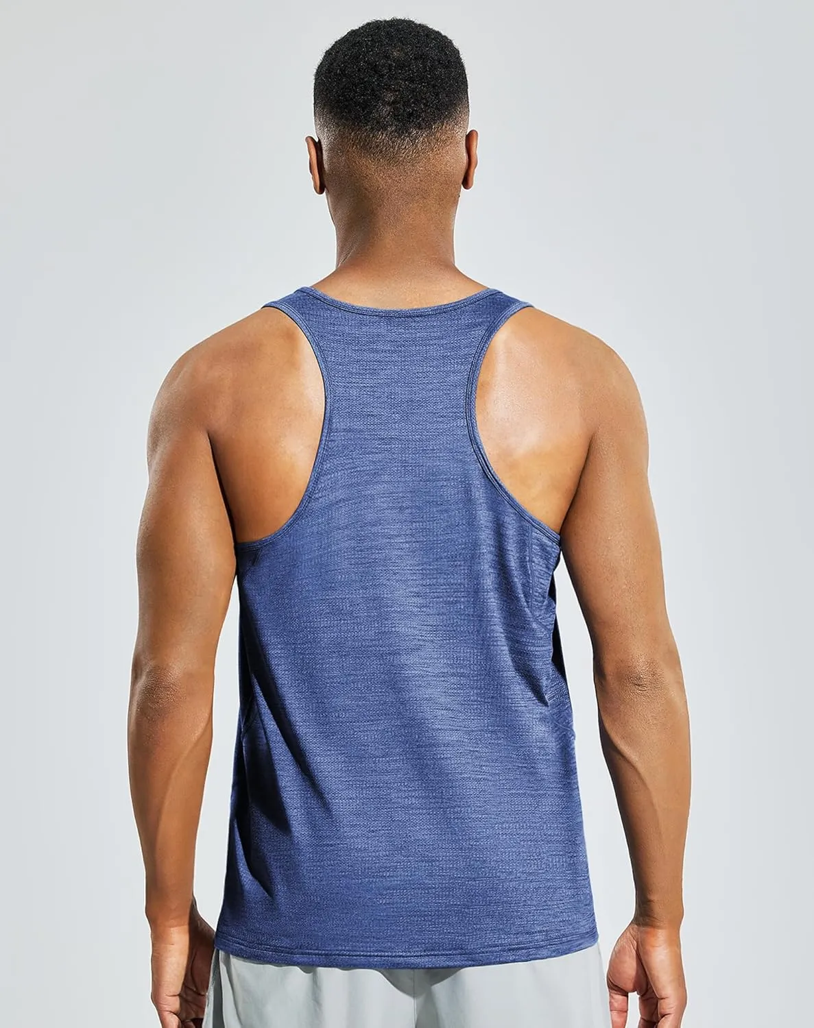 MIER Men's Sleeveless Workout Shirts Quick Dry Swim Athletic Gym Running Muscle Beach Tank Tops for Men