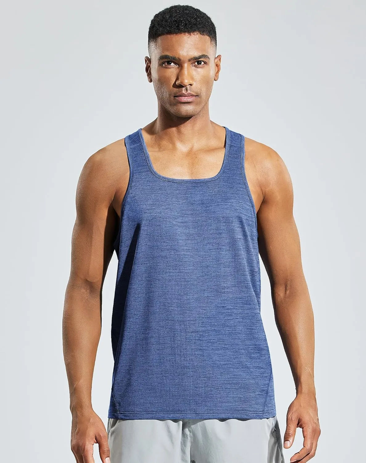 MIER Men's Sleeveless Workout Shirts Quick Dry Swim Athletic Gym Running Muscle Beach Tank Tops for Men