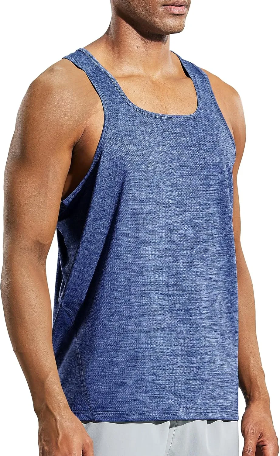 MIER Men's Sleeveless Workout Shirts Quick Dry Swim Athletic Gym Running Muscle Beach Tank Tops for Men