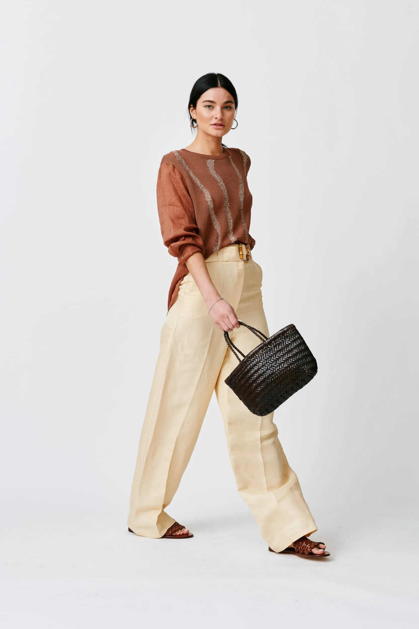 Mini Flat Gora Dark Brown