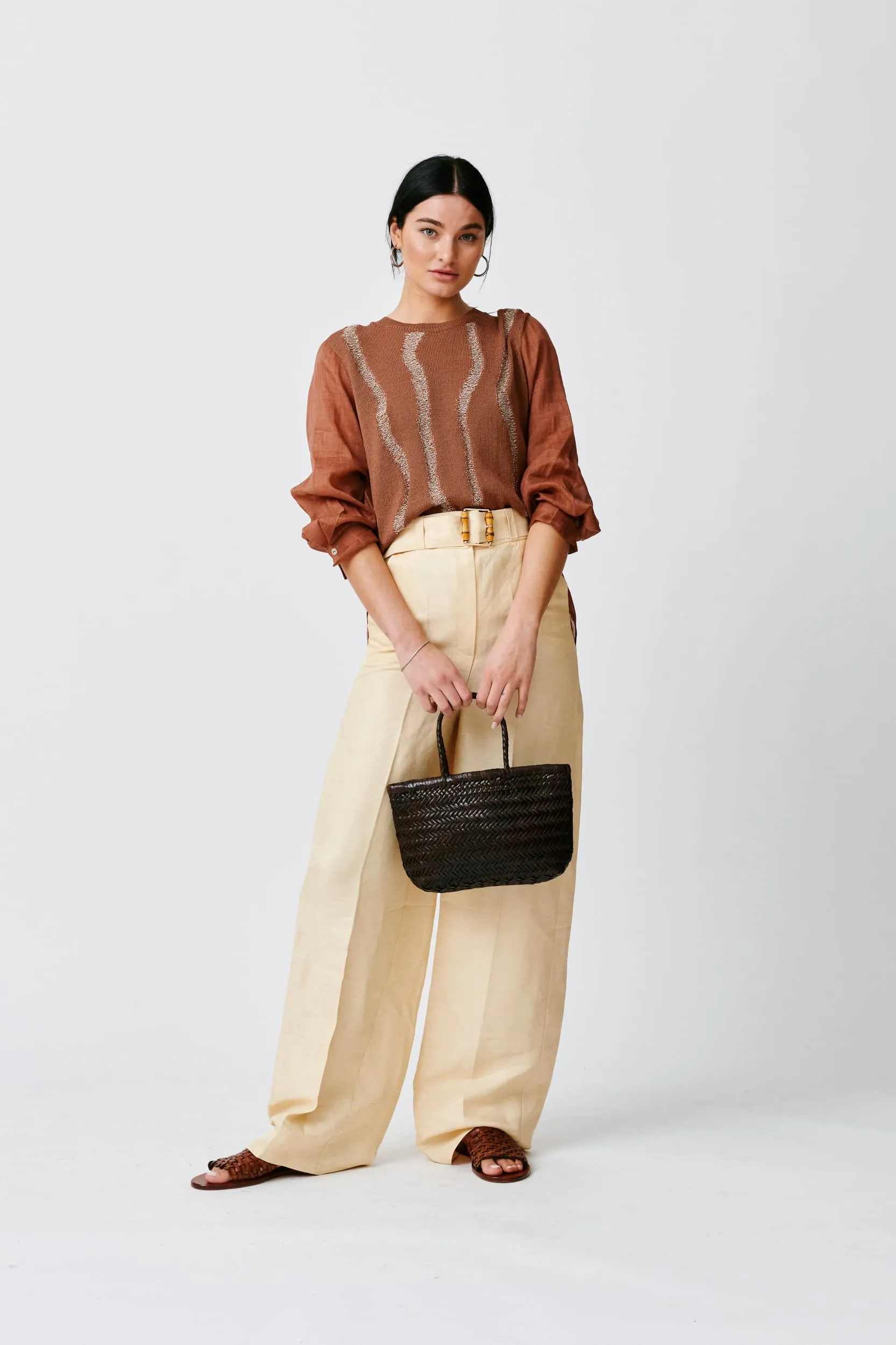 Mini Flat Gora Dark Brown