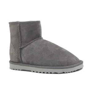 Mini Slipper in Grey Fabric