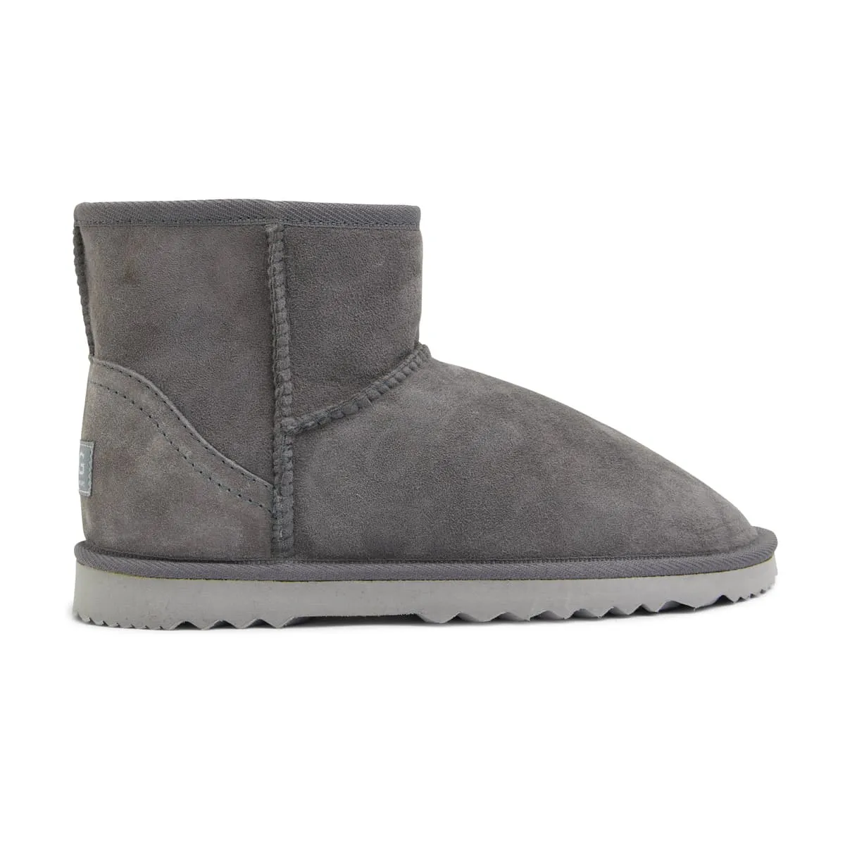 Mini Slipper in Grey Fabric