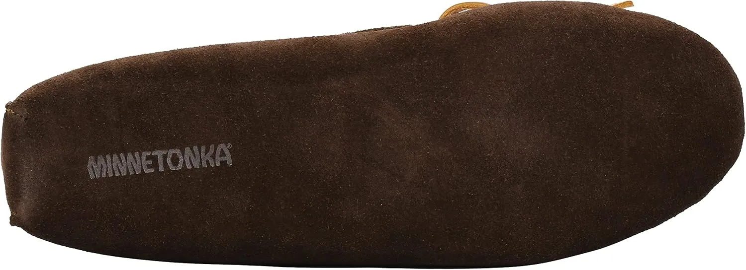 Minnetonka Men's Pile Lined Soft Leather Sole Slipper