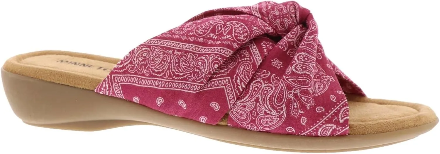 Minnetonka Sarong Women's Sandal, 11 C/D US, Red-Bandana