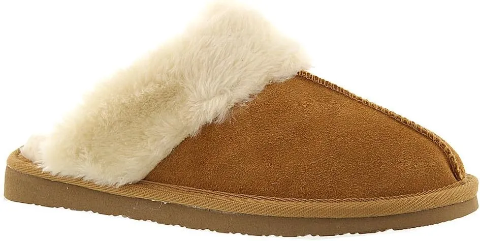 Minnetonka Womens Chesney Slipper, Cinnamon, Size 5 Wide