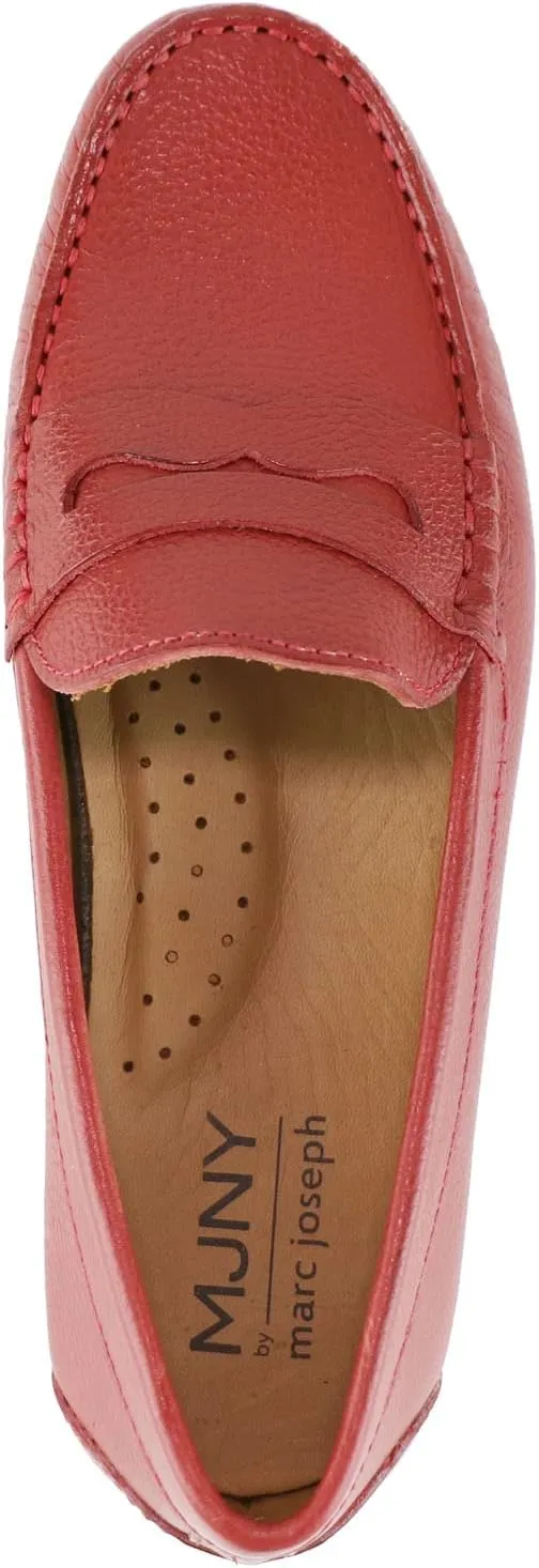 MJNY Womens Casual Comfortable Genuine Leather Lightweight Driving Moccasins Classic Fashion Penny Slip On Ladies Driving Loafer Flat Shoes
