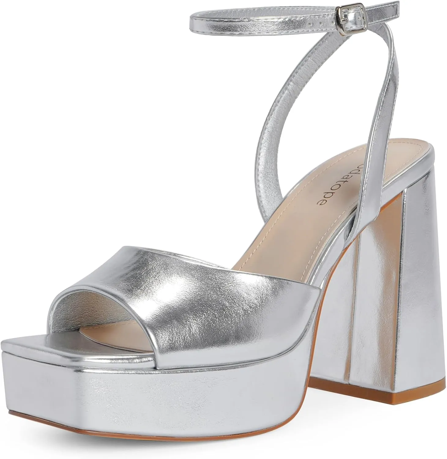 Modatope Platform Heels for Women Platform Sandals Womens Chunky Heel Open Toe Pumps Ankle Strap Womens Wedding Party Pumps Shoes