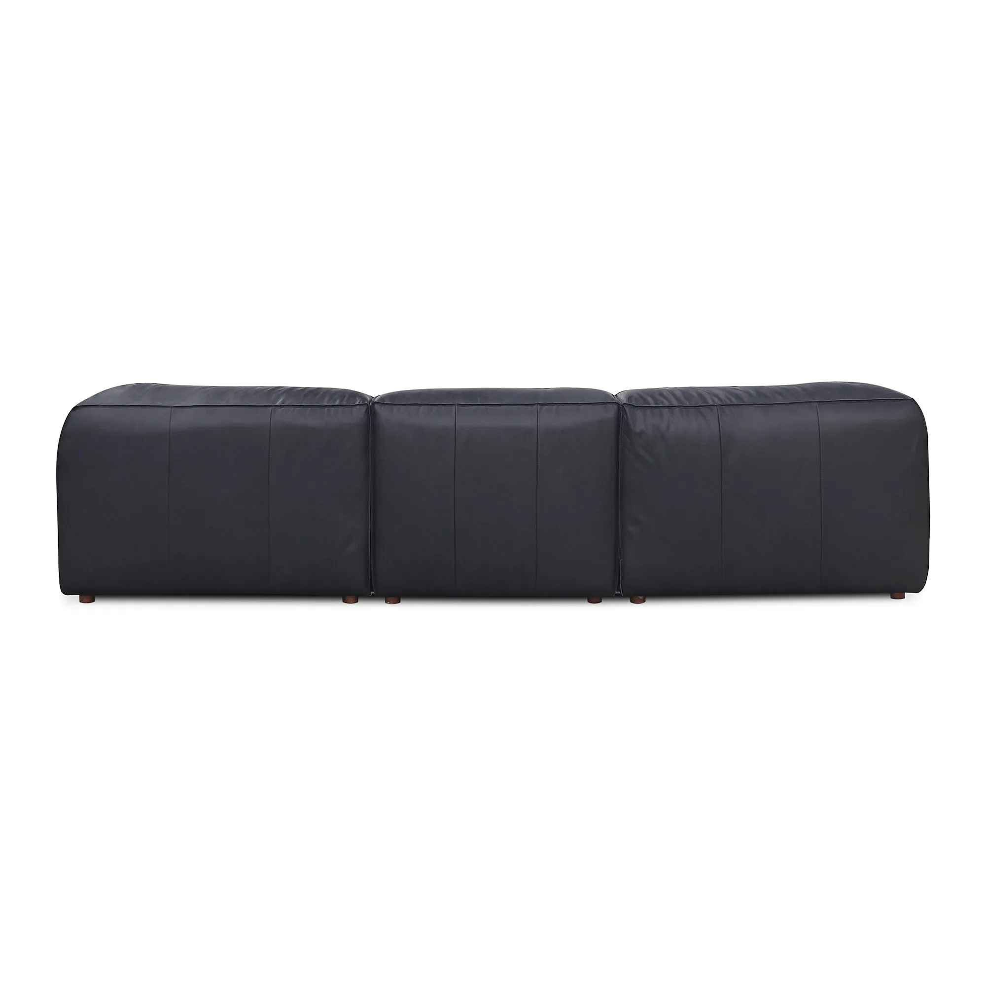 Moe's Home Collection Form Classic L-Shaped Modular Sectional ~ Vantage Black Leather