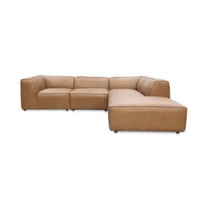 Moe's Home Collection Form Dream Modular Sectional ~ Sonoran Tan Leather