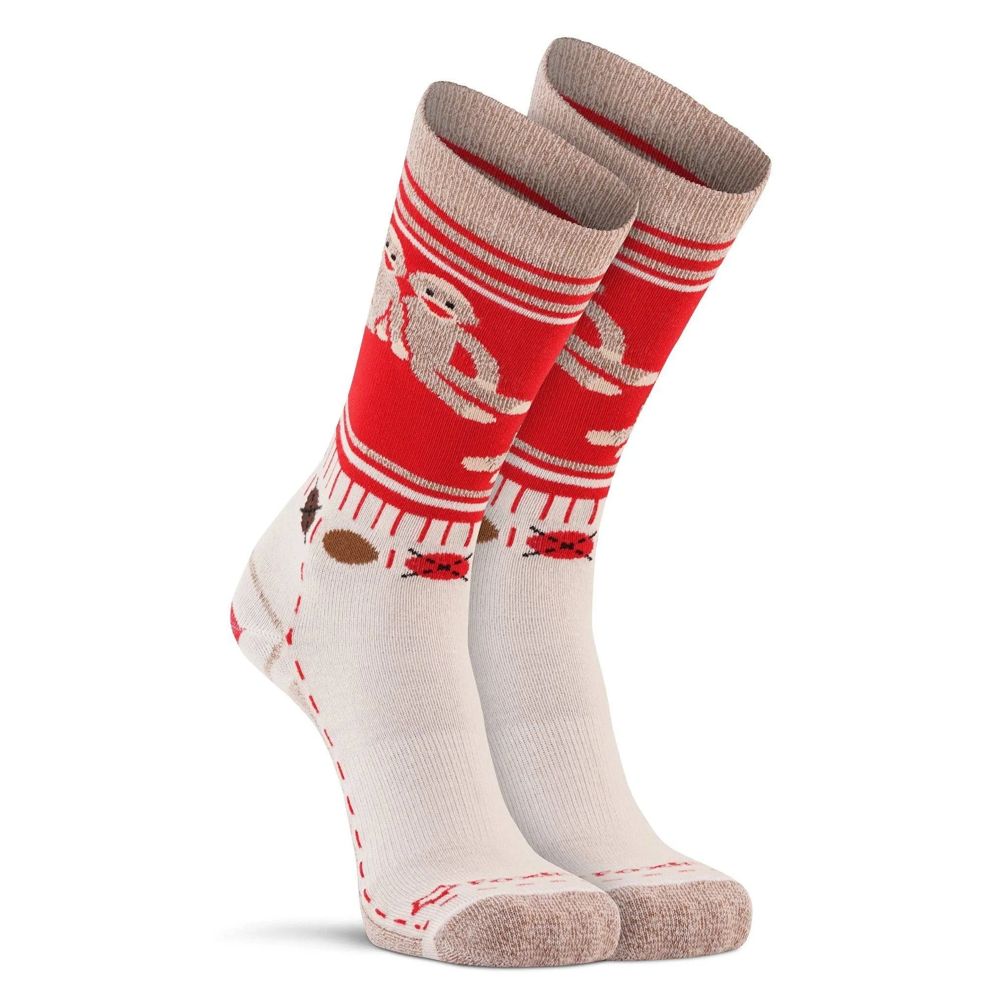 Monkey Friends Ultra-Lightweight Crew: Red / Medium