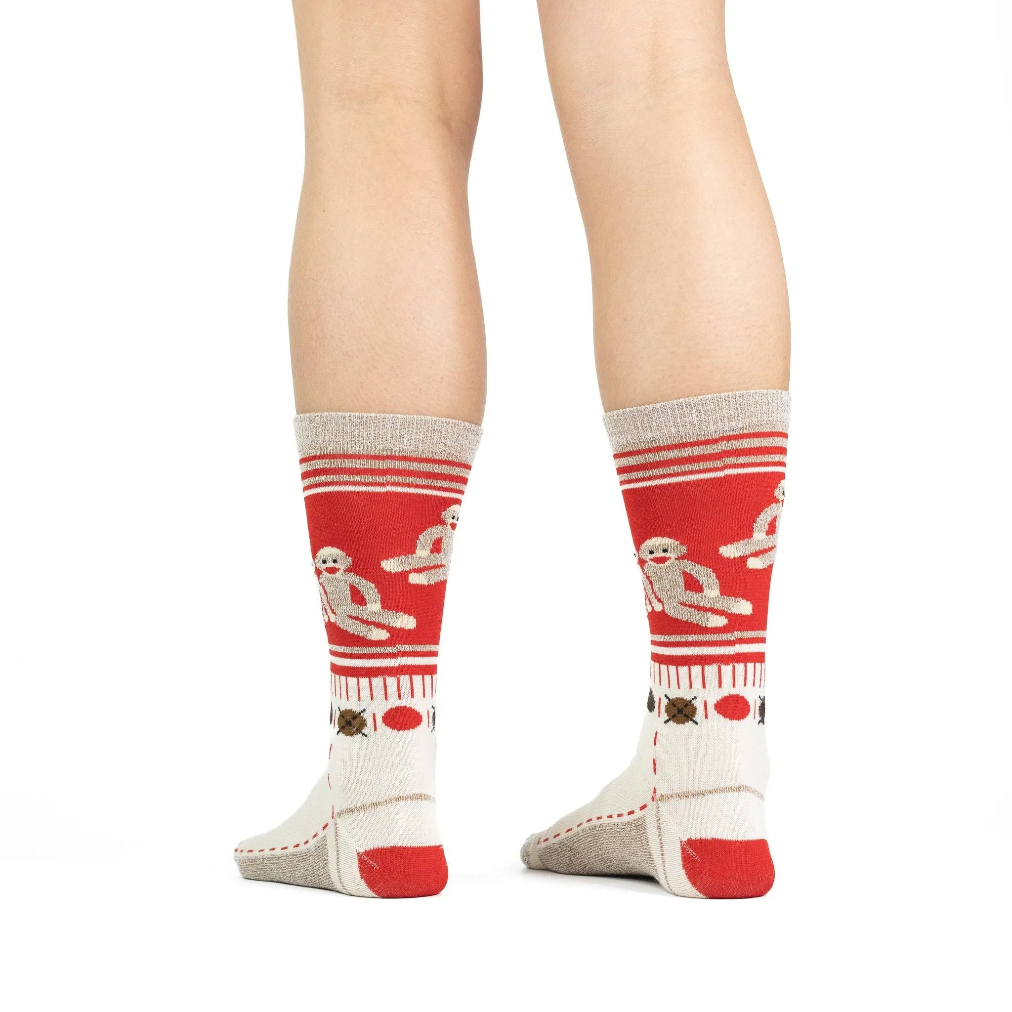 Monkey Friends Ultra-Lightweight Crew: Red / Medium