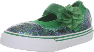 Morgan & Milo Kid's Sparkle Floral Mary Jane Sneaker (Infant/Toddler/Little Kid), Kelly, 8.5 M US Toddler