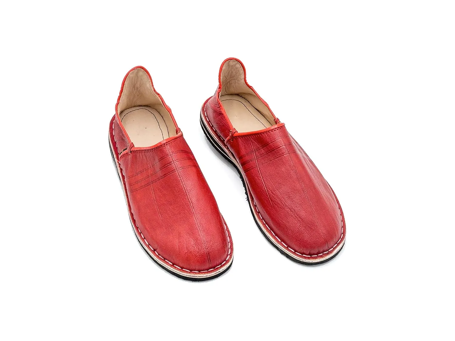 Moroccan babouche shoe, Leather slipper, Unisex Handmade Babouches slippers Dyed With Natural Color, babouche men, babouche women (38 EU, orange)