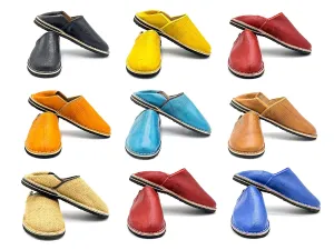 Moroccan babouche shoe, Leather slipper, Unisex Handmade Babouches slippers Dyed With Natural Color, babouche men, babouche women (38 EU, orange)