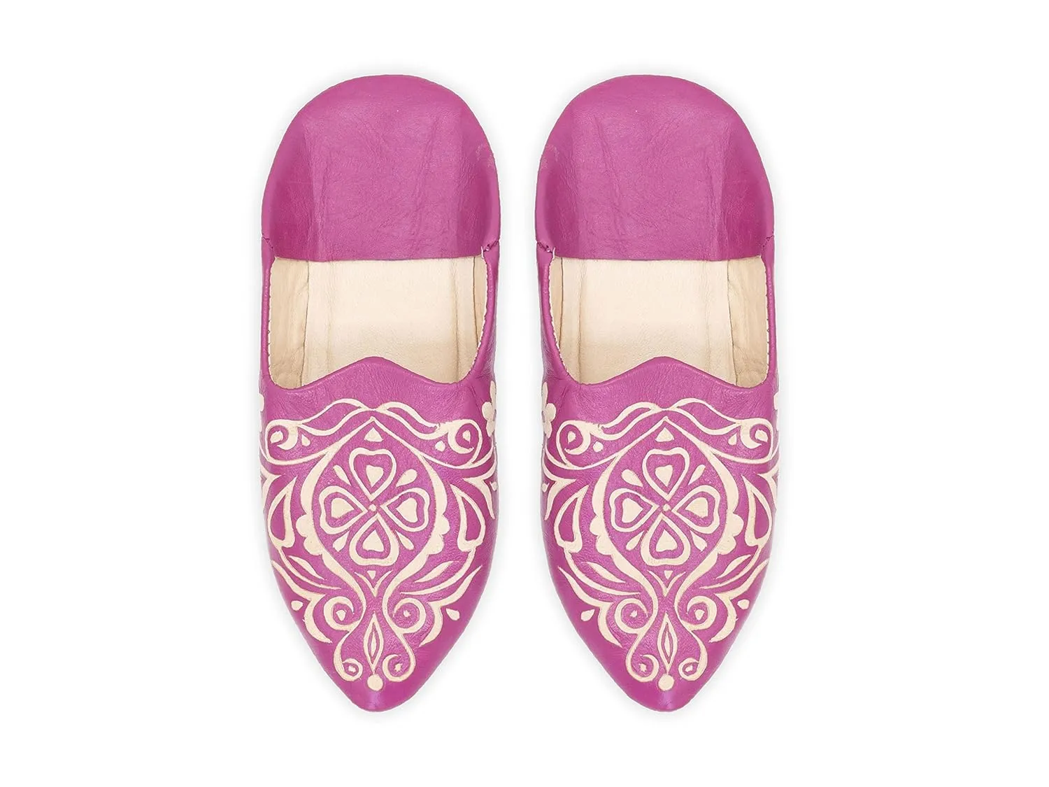 Moroccan babouche slipper, Leather slipper, women Handmade Babouches slippers Dyed With Natural Color, Lady babouche, Babouche women (41 EU, Orange)