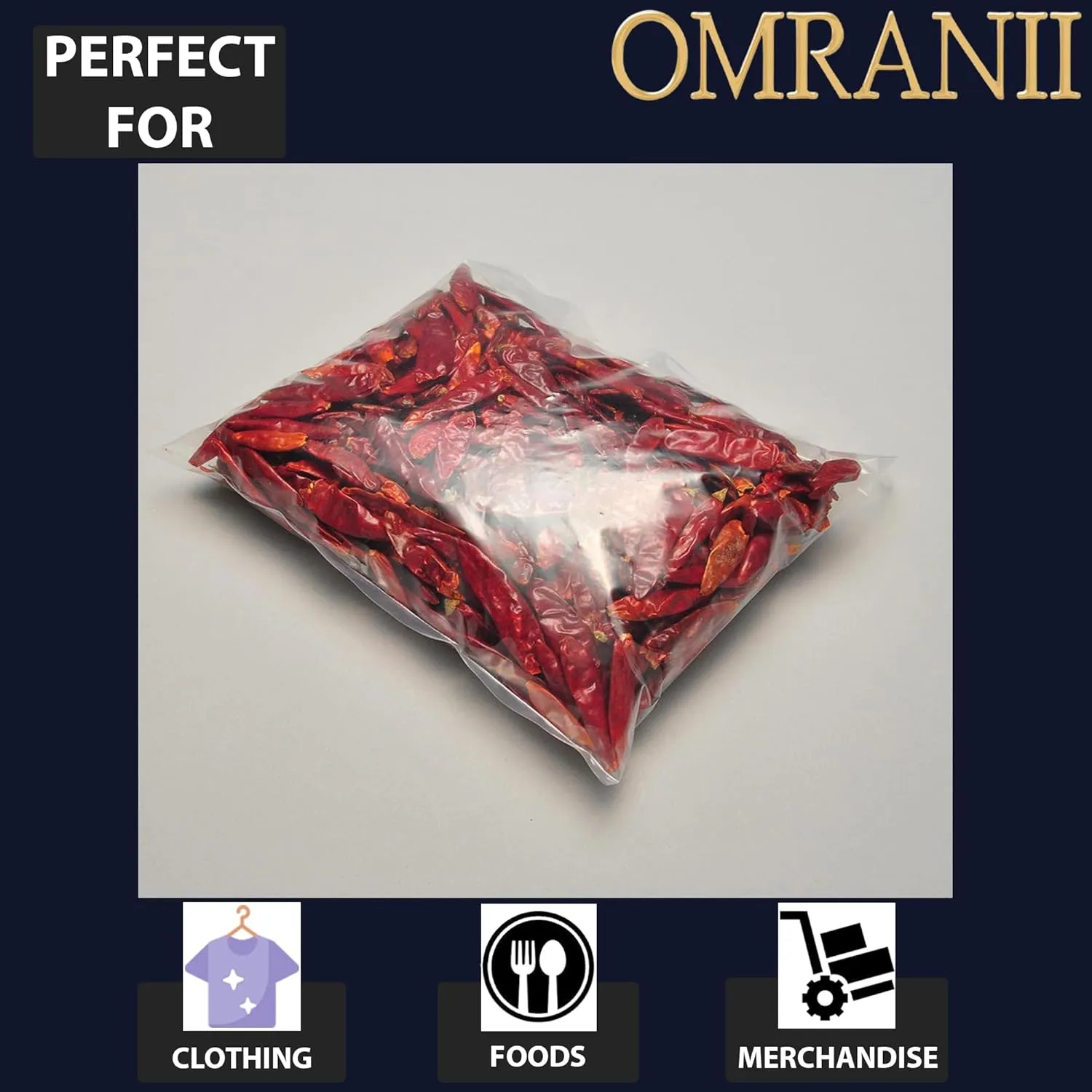 Multiple Sizes Clear Flat Poly Bags, 1.5Mil 7" X 15" & 100 Bags | Low-Density Polyethylene (LDPE), Flat Open Top Plastic Packaging Packing | Flexible and Durable Plastic Bags