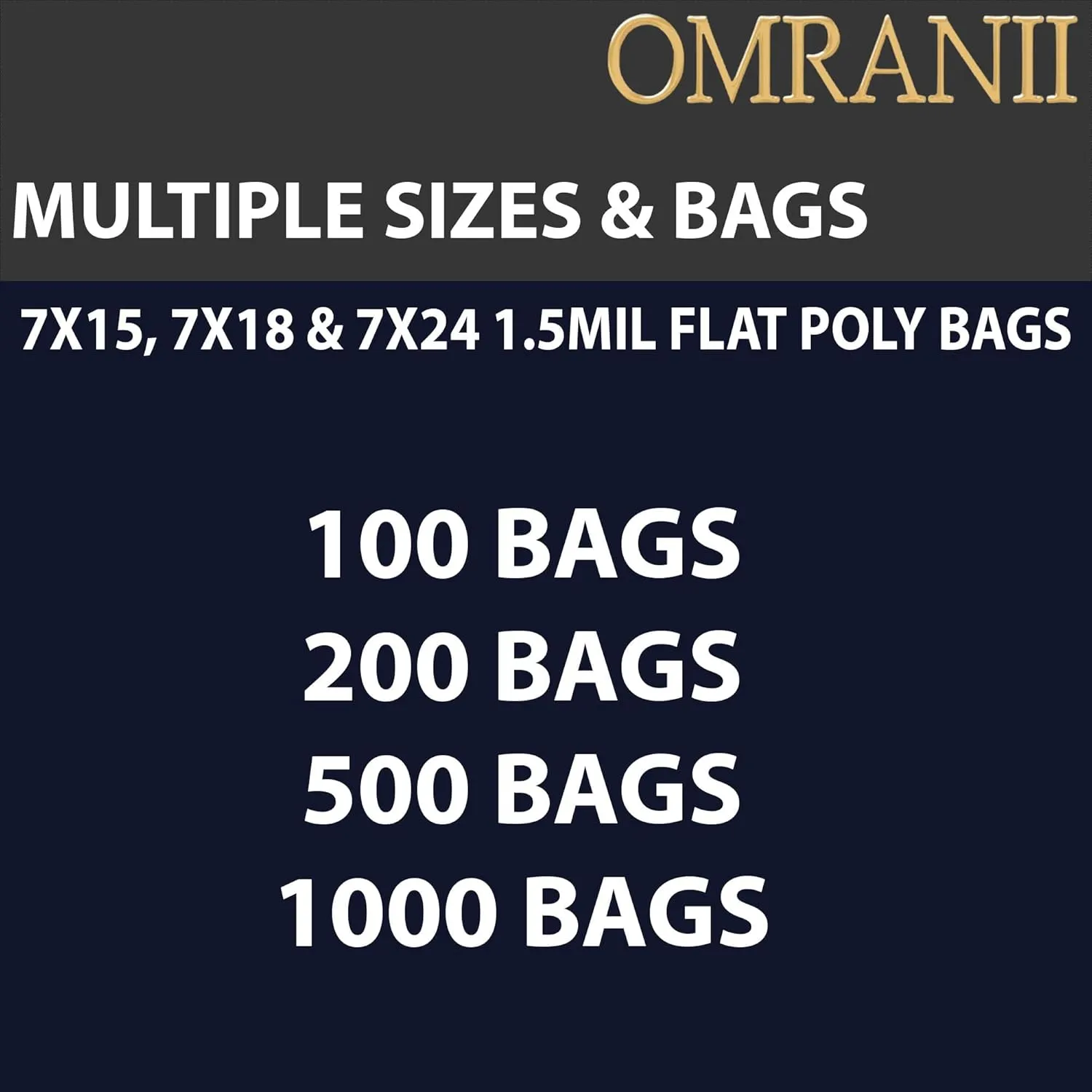 Multiple Sizes Clear Flat Poly Bags, 1.5Mil 7" X 15" & 100 Bags | Low-Density Polyethylene (LDPE), Flat Open Top Plastic Packaging Packing | Flexible and Durable Plastic Bags