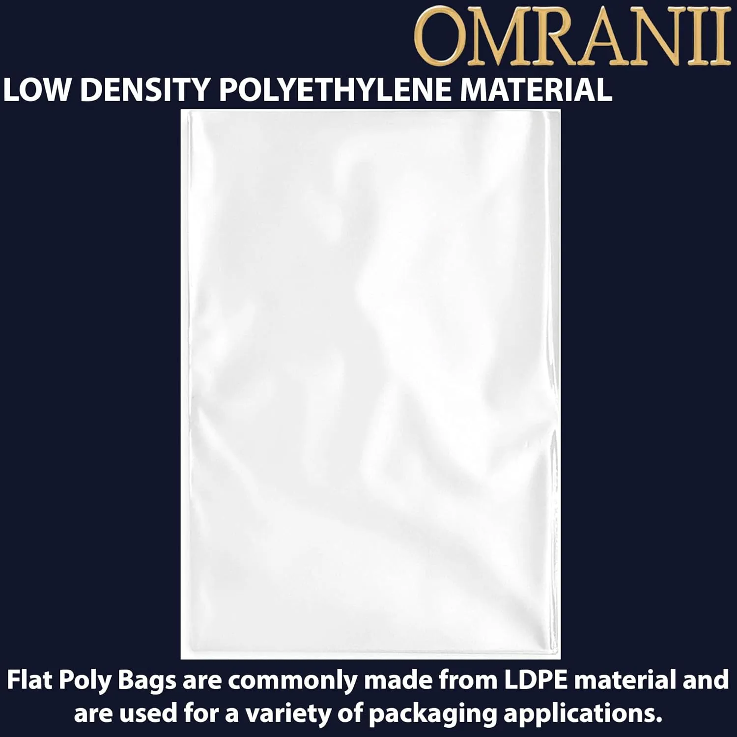 Multiple Sizes Clear Flat Poly Bags, 1.5Mil 7" X 15" & 100 Bags | Low-Density Polyethylene (LDPE), Flat Open Top Plastic Packaging Packing | Flexible and Durable Plastic Bags