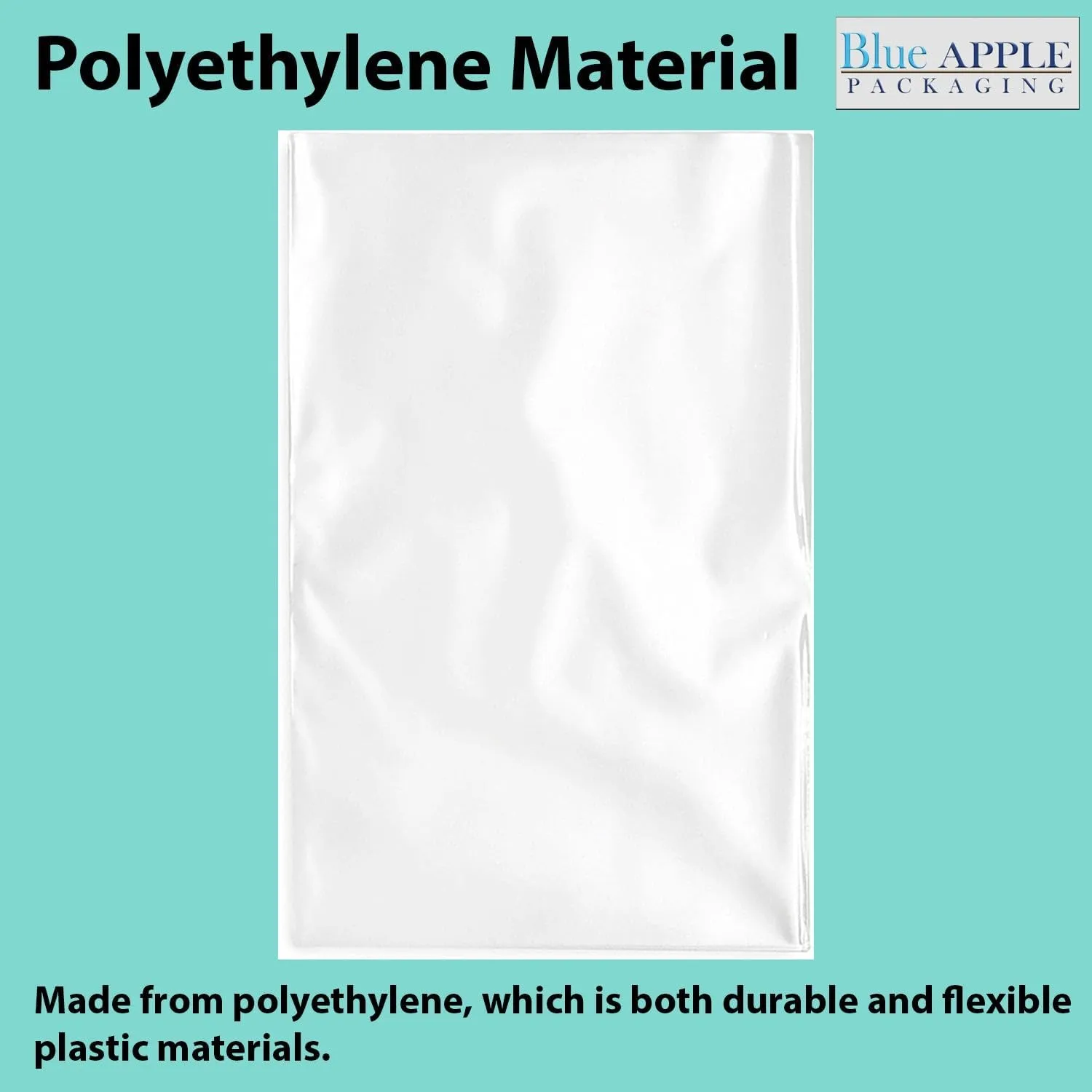 Multiple Sizes Clear Flat Poly Bags - 24"x30" & (50 Bags) 4Mil Flat Open Top Plastic Packaging Packing | Fle"xible and Durable Plastic Bags | Low-Density Polyethylene (LDPE)
