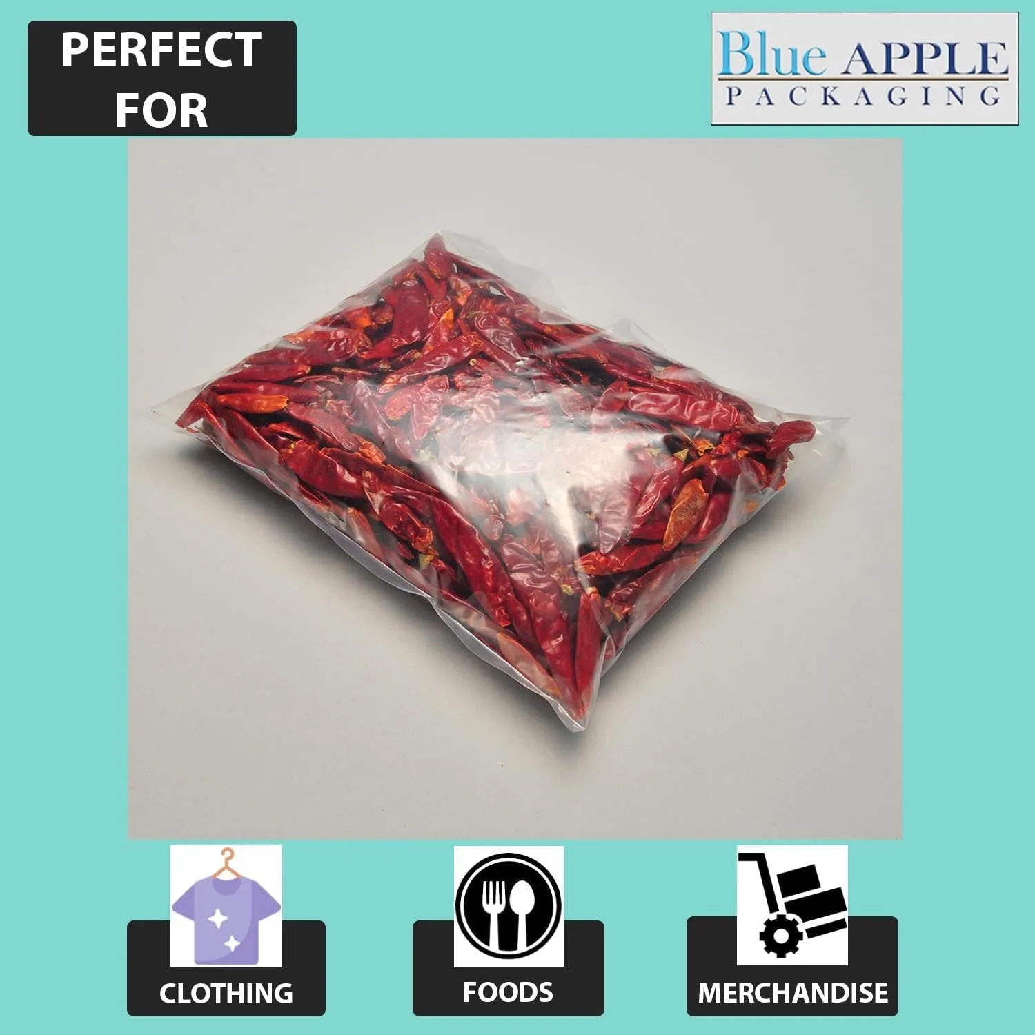 Multiple Sizes Clear Flat Poly Bags - 24"x30" & (50 Bags) 4Mil Flat Open Top Plastic Packaging Packing | Fle"xible and Durable Plastic Bags | Low-Density Polyethylene (LDPE)