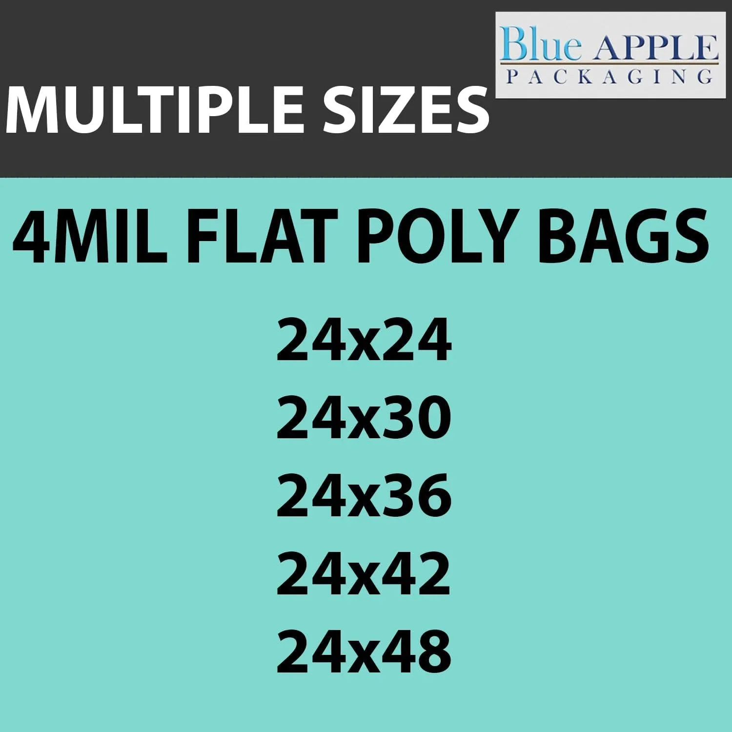 Multiple Sizes Clear Flat Poly Bags - 24"x30" & (50 Bags) 4Mil Flat Open Top Plastic Packaging Packing | Fle"xible and Durable Plastic Bags | Low-Density Polyethylene (LDPE)