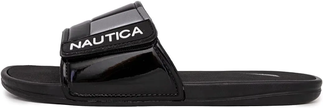 Nautica Men's Athletic Slide Sandal, Adjustable Straps, Comfort Slip-On (Regular & Wide Widths)