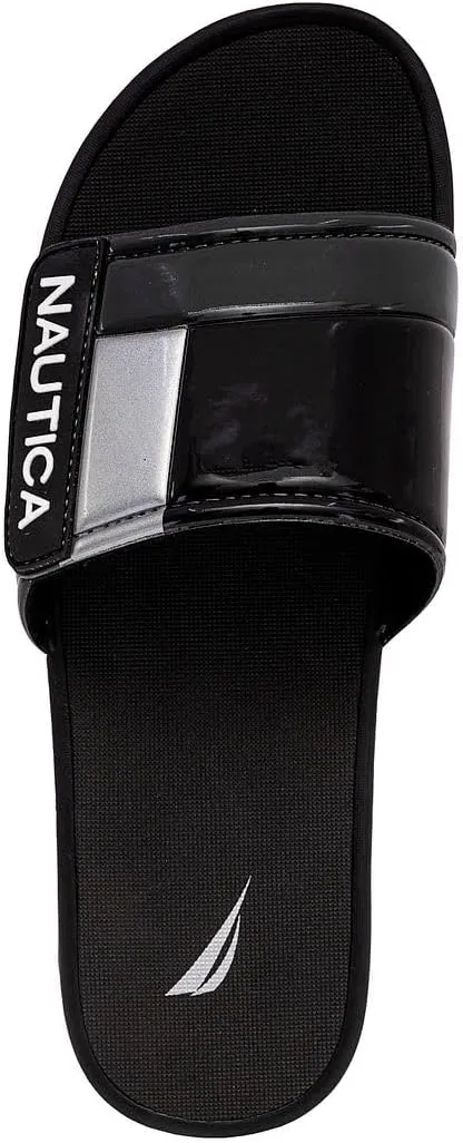 Nautica Men's Athletic Slide Sandal, Adjustable Straps, Comfort Slip-On (Regular & Wide Widths)