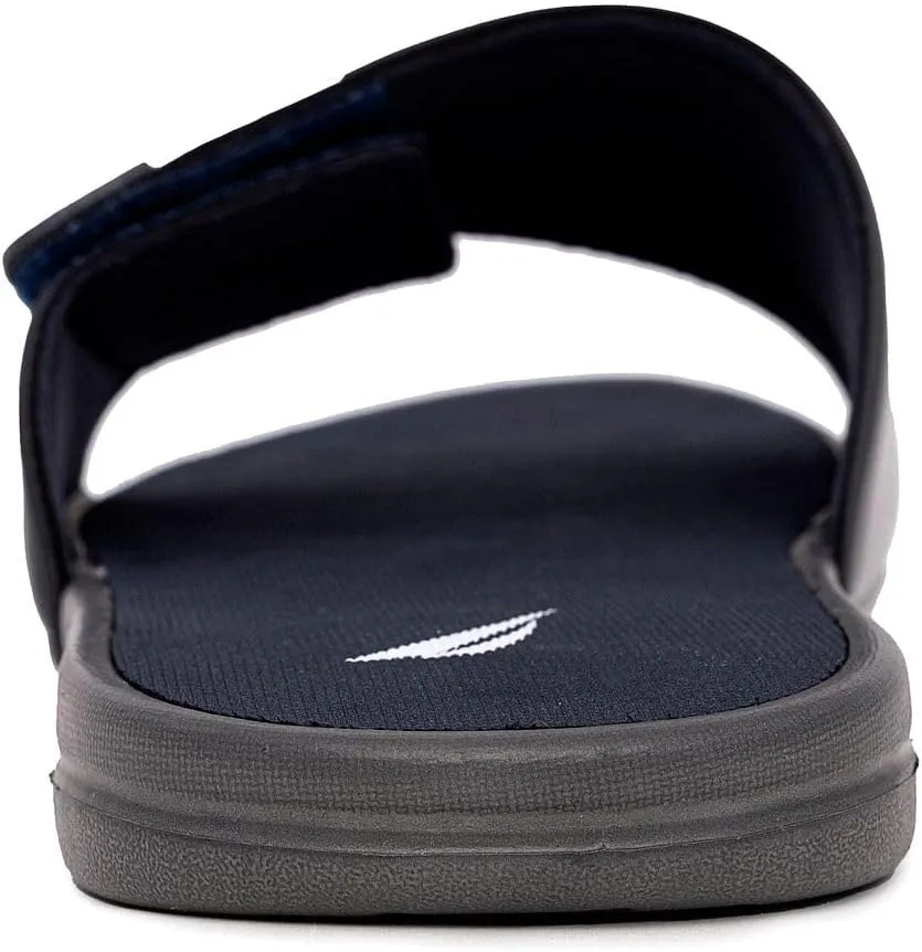 Nautica Men's Athletic Slide Sandal, Adjustable Straps, Comfort Slip-On (Regular & Wide Widths)