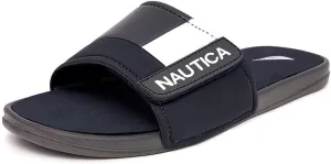 Nautica Men's Athletic Slide Sandal, Adjustable Straps, Comfort Slip-On (Regular & Wide Widths)